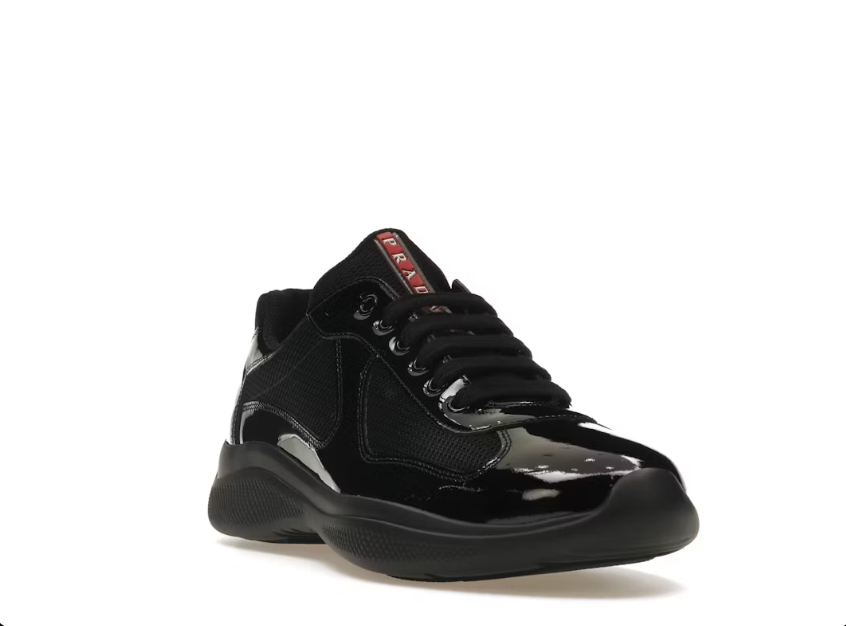 Prada America's Cup en cuir verni