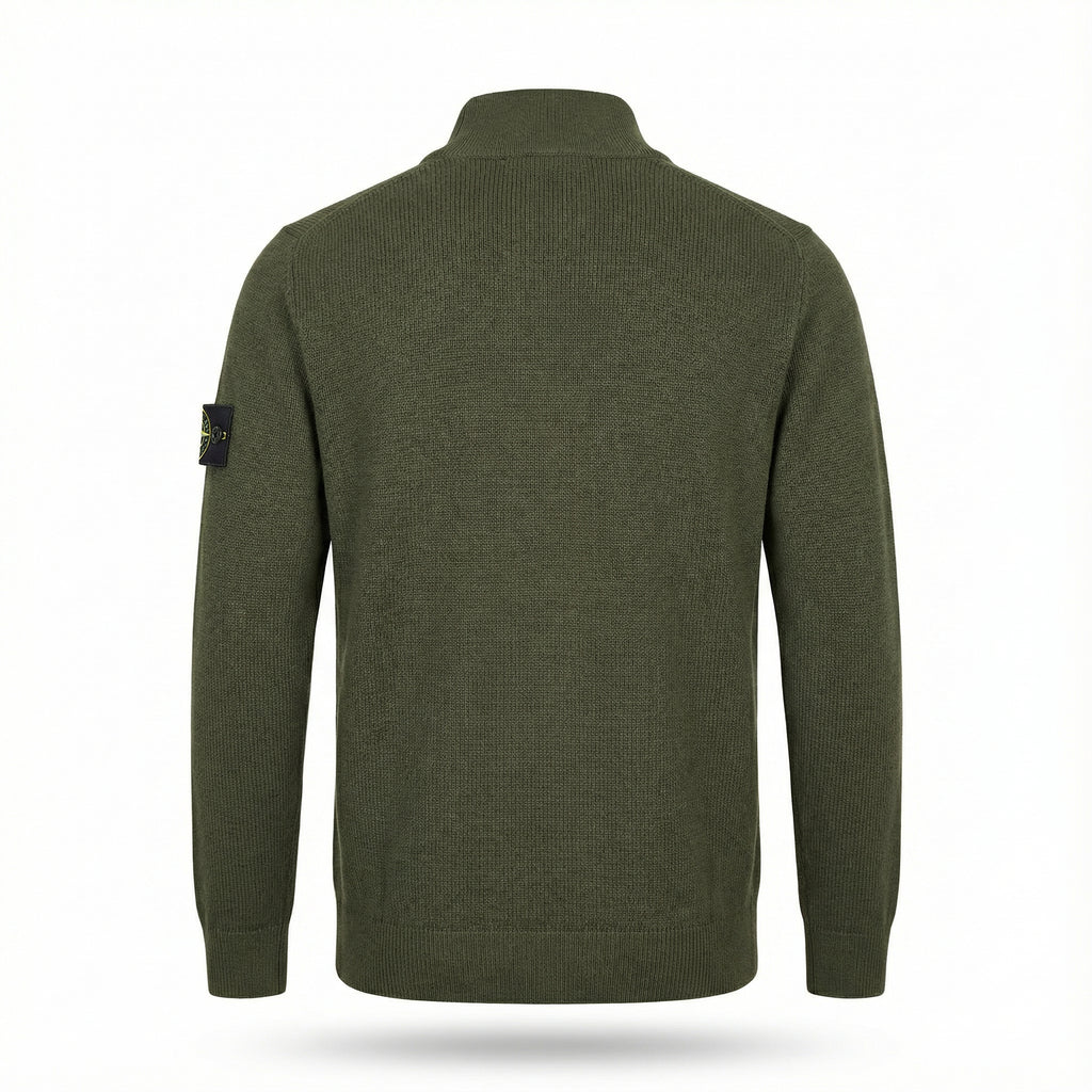 Stone Island Pull Demi-Zip en Laine