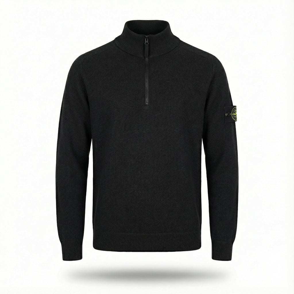 Stone Island Pull Demi-Zip en Laine